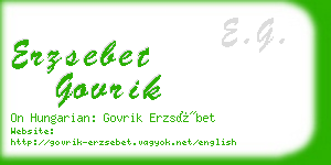 erzsebet govrik business card